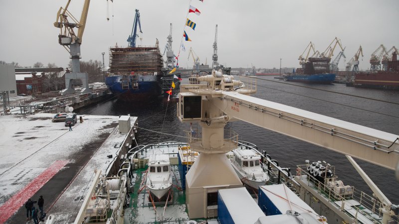 Handover of Ilya Muromets icebreaker (Project 21180) to the Russian Navy