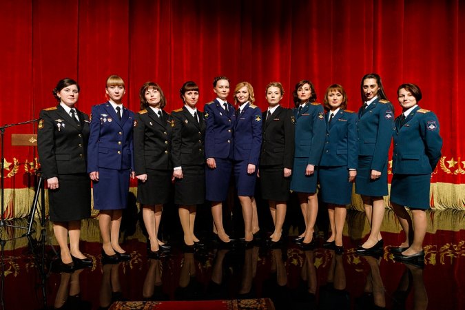 Female officers in the Russian military