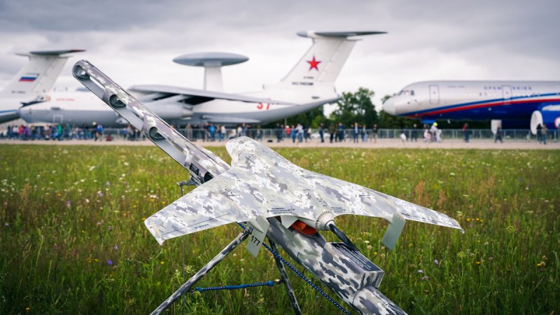 UAV Eleron-3 before takeoff at the Army-2019 forum