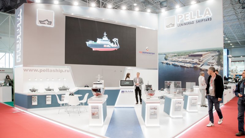 Booth of Pella shipyard at Army-2018 forum
