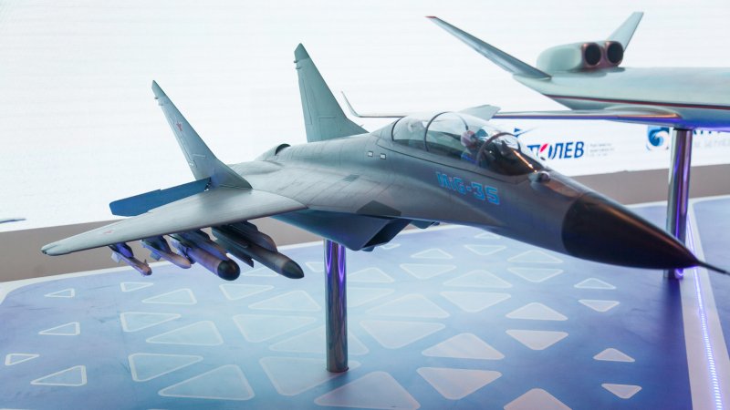 Model of MiG-29K deck-based fighter