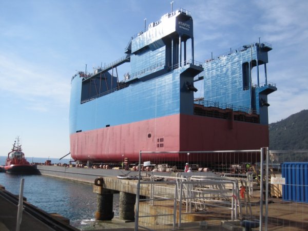 Hull of Itarus under construction