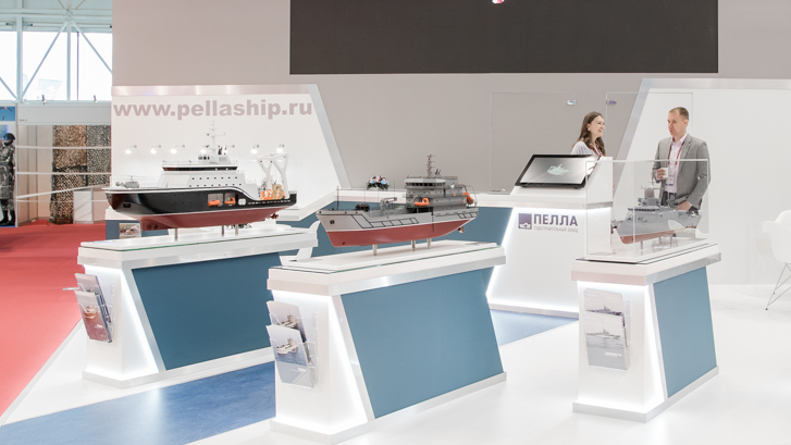 Booth of Pella shipyard at Army-2018 forum