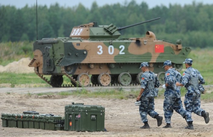 Chinese soldiers in Russia