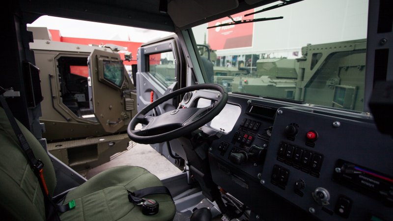 Inside view of Typhoon-VDV armored car