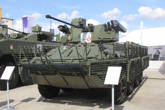 BTR-82AT with unmanned combat module
