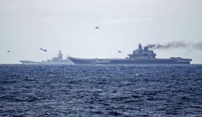 Airwing drills of Admiral Kuznetsov in the Atlantic