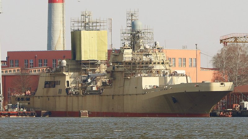 Project 11711 large landing ship Pyotr Morgunov in April 2019