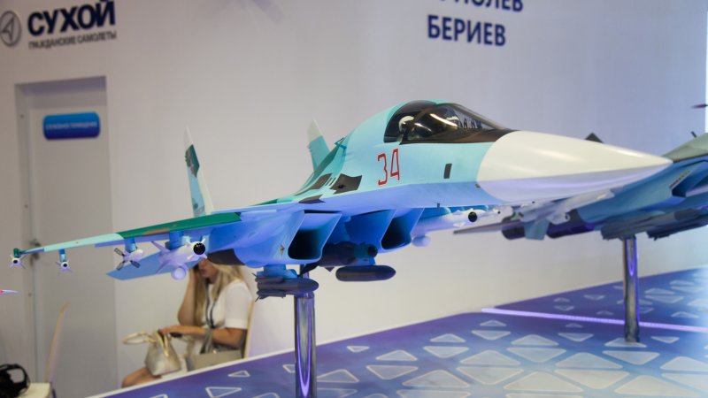 Model of Su-32 frontline bomber (export version of Su-34)